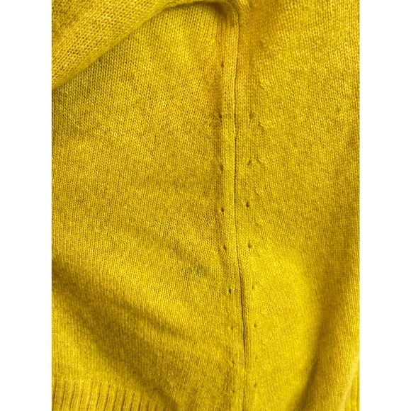 Cashmere Lime Green White and Warren Asymmetric Sweater Large - Picture 5 of 9